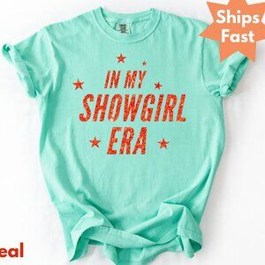 NEW Sparkly Glitter In My Showgirl Era Cotton Shirt Birthday Party Fan TShirt